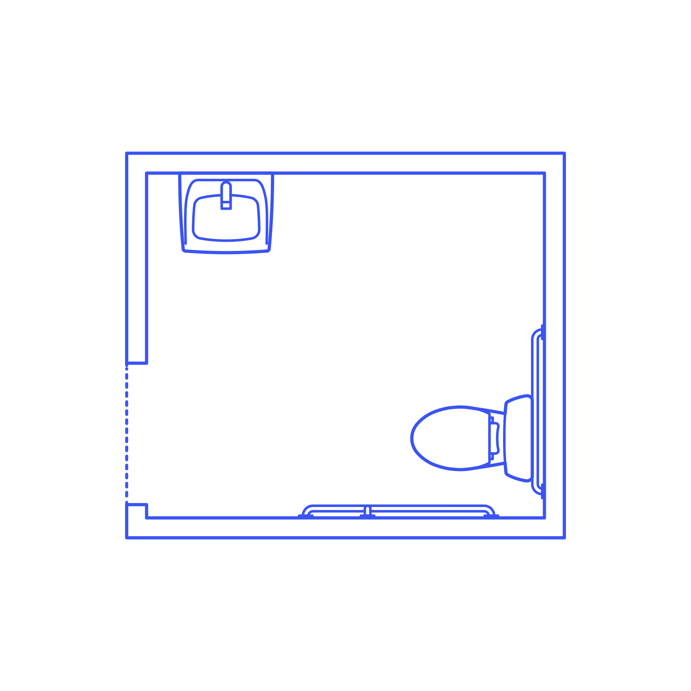 Layouts Bathrooms Half Accessible 2 Wall Simple Line Art Svg Vector Free Vectors